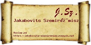 Jakabovits Szemirámisz névjegykártya