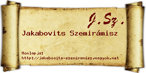 Jakabovits Szemirámisz névjegykártya